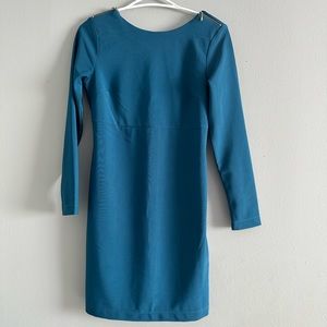 Costa Blanca cute long sleeve mini dress v-shape back with zipper details  SMALL